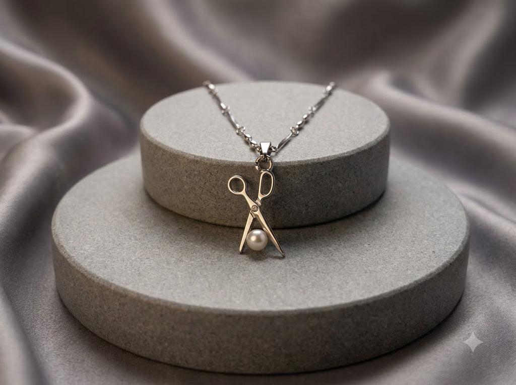 Pearl & Scissors Pendant
