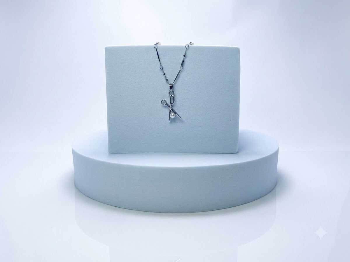 Pearl & Scissors Pendant