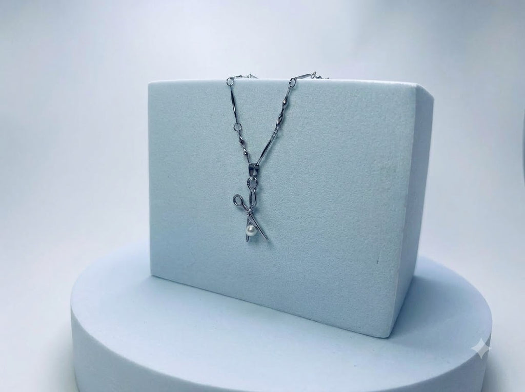 Pearl & Scissors Pendant