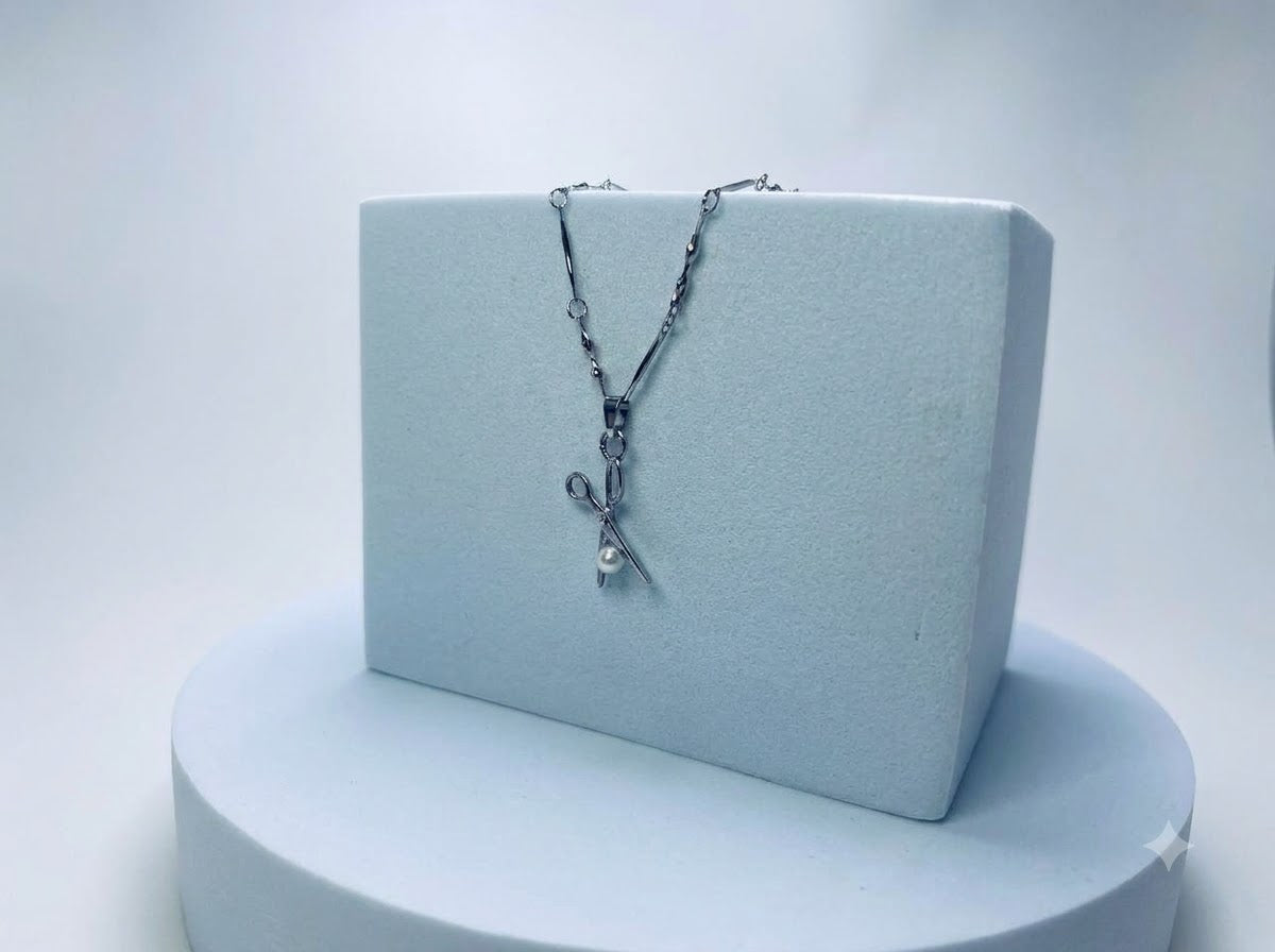 Pearl & Scissors Pendant