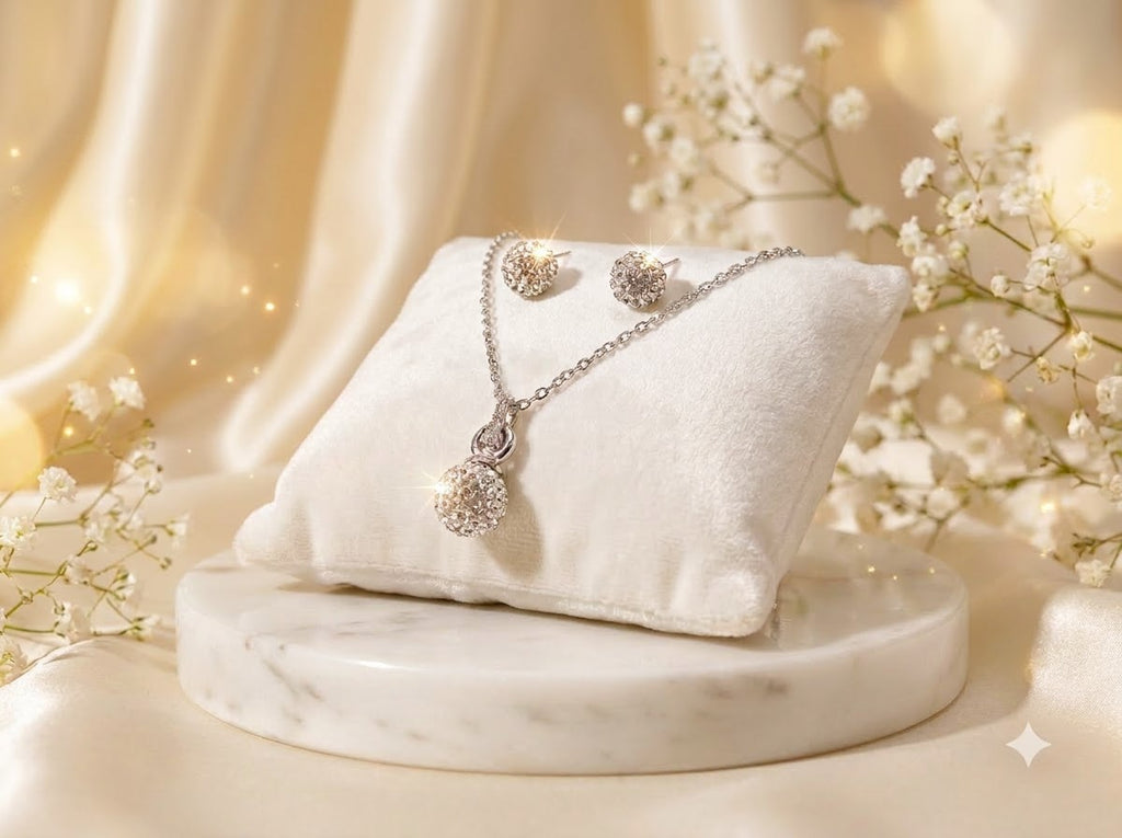 Ball Pendant & Earings