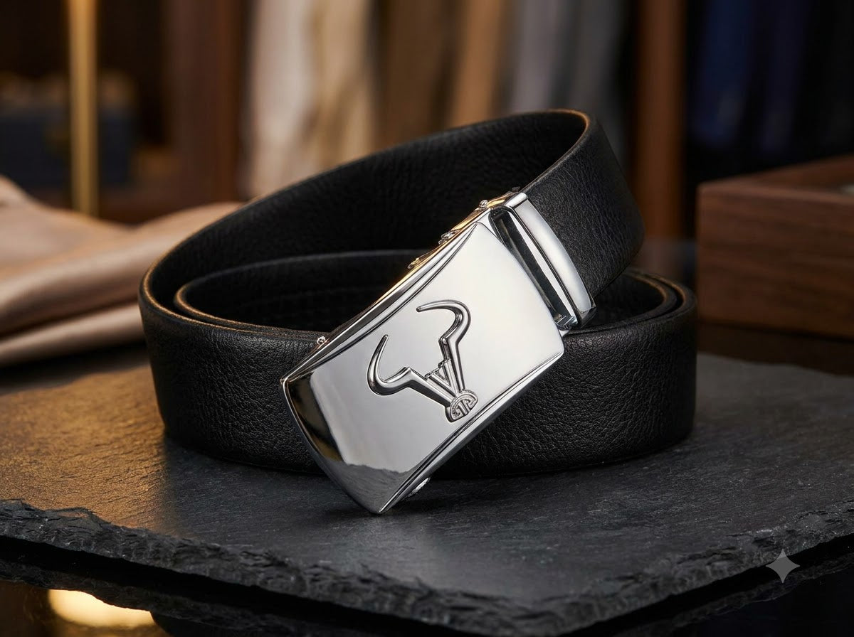 Bull Premium Slide &amp; Lock Leather Belt