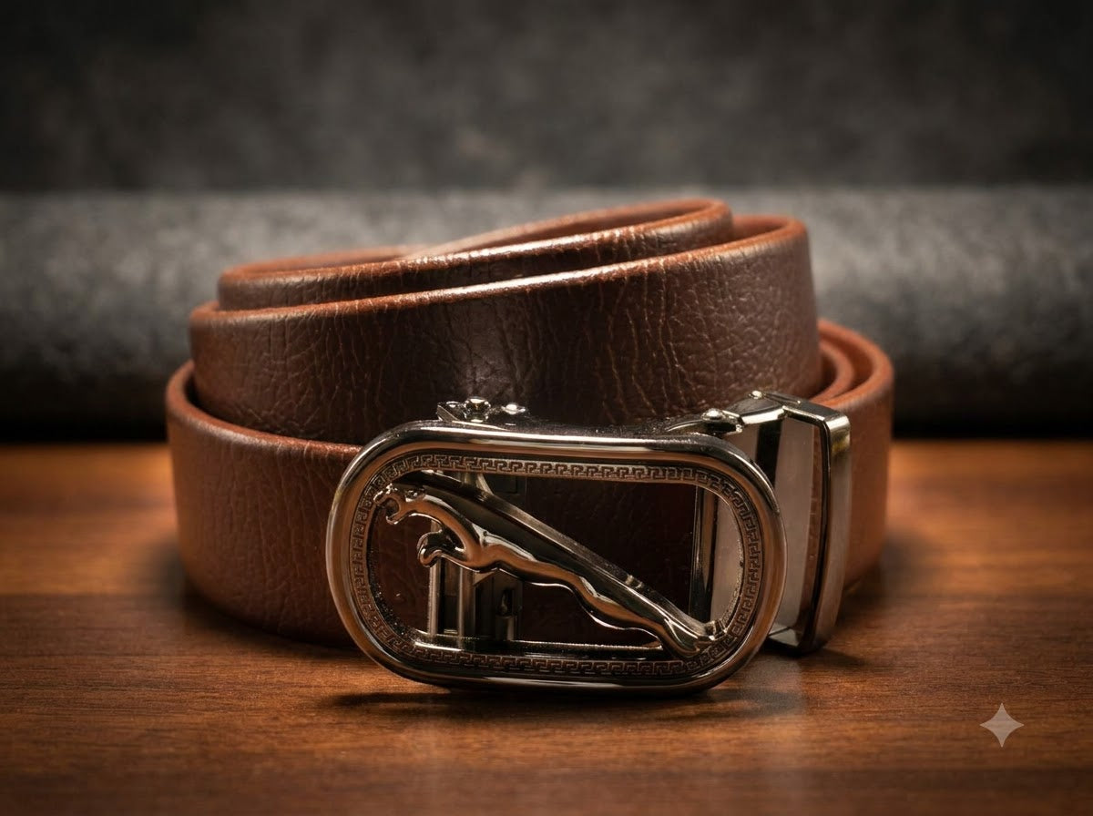 Jaguar Premium Slide &amp; Lock Leather Belt