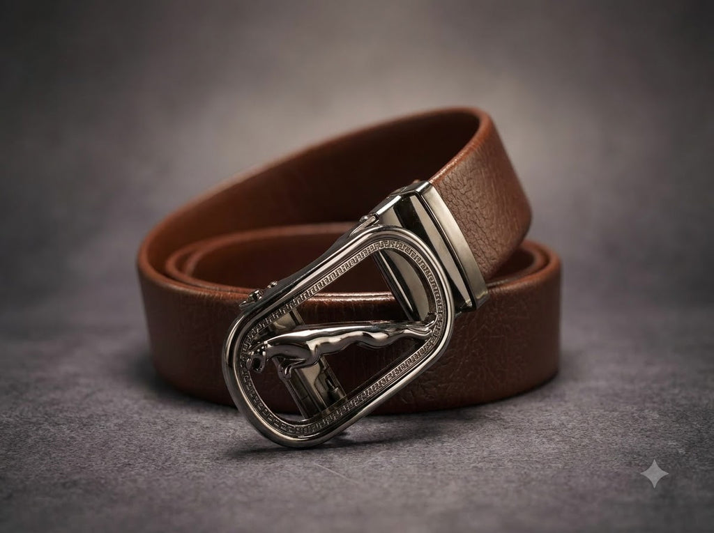 Jaguar Premium Slide &amp; Lock Leather Belt