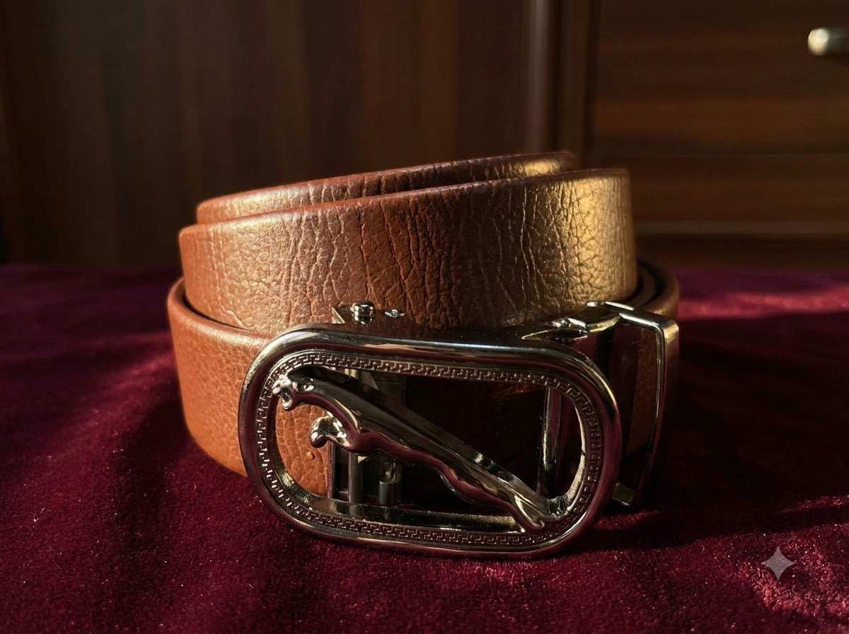 Jaguar Premium Slide &amp; Lock Leather Belt
