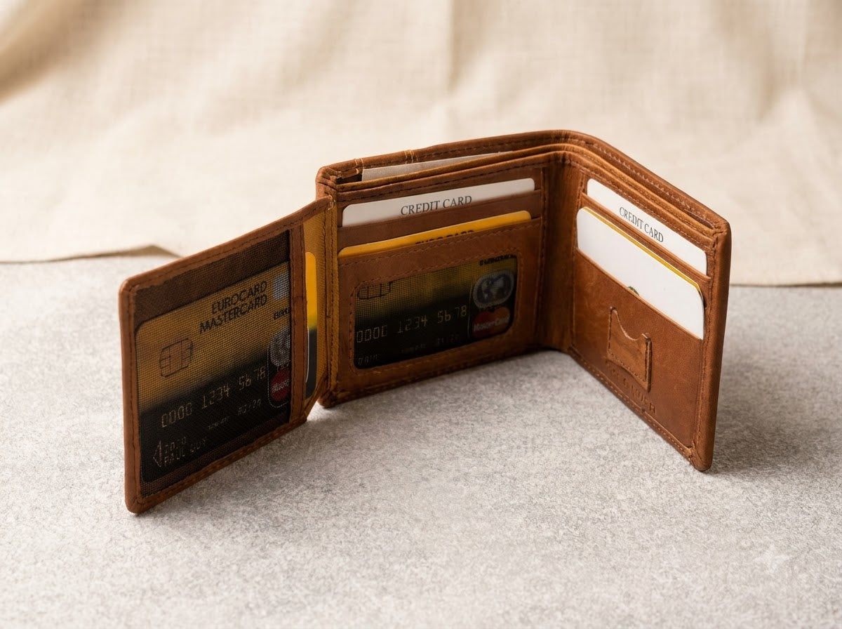 Premium Tan Brown Men’s Leather Wallet