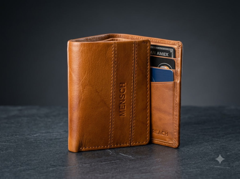 Premium Tan Leather Bifold Wallet for Men