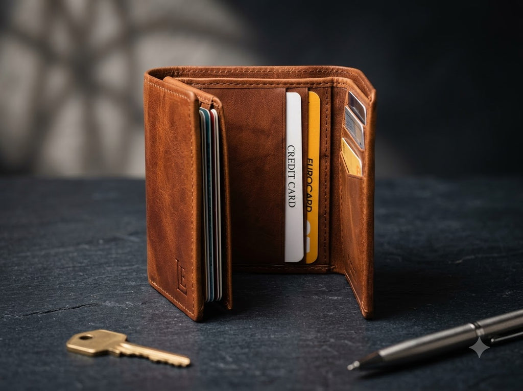 Premium Tan Leather Bifold Wallet for Men