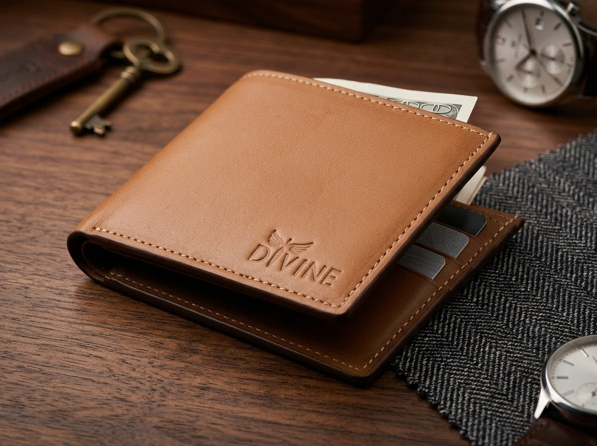 Premium Tan Leather Wallet