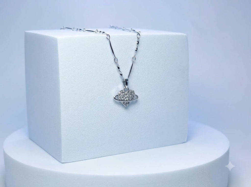 Ring Heart Necklacee and chain