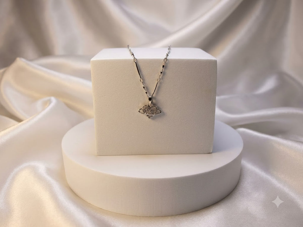 Ring Heart Necklacee and chain