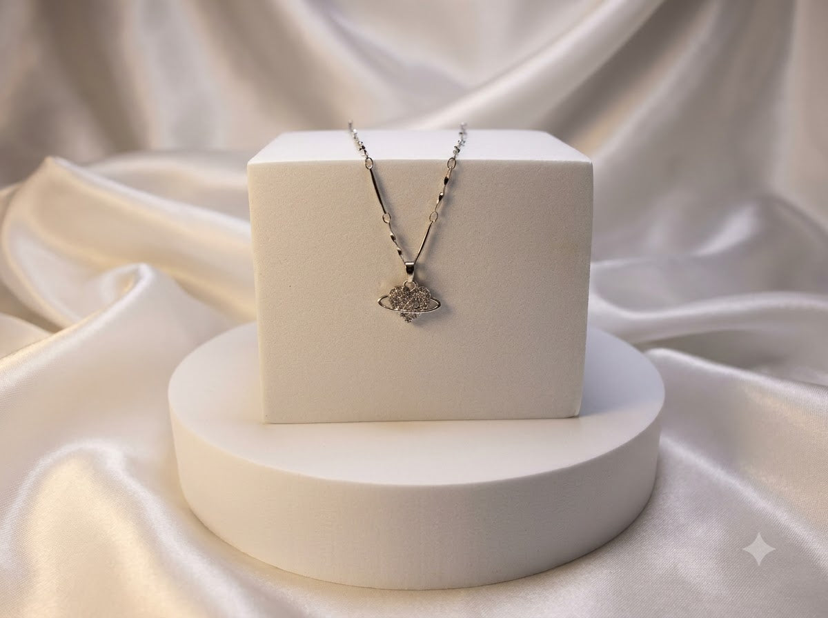 Ring Heart Necklacee and chain