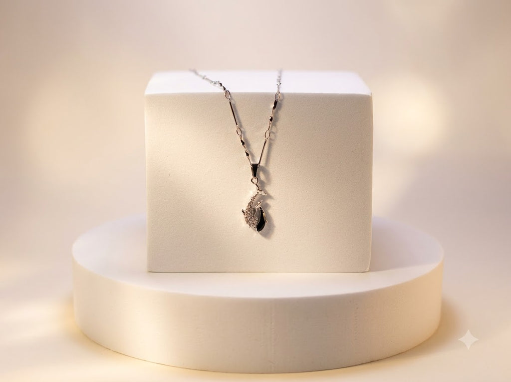 Twin Dolphins Pendent and Chain