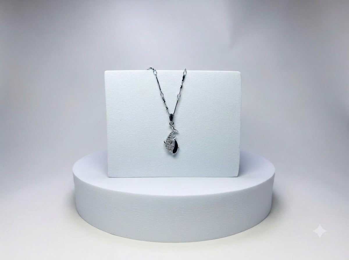 Twin Dolphins Pendent and Chain