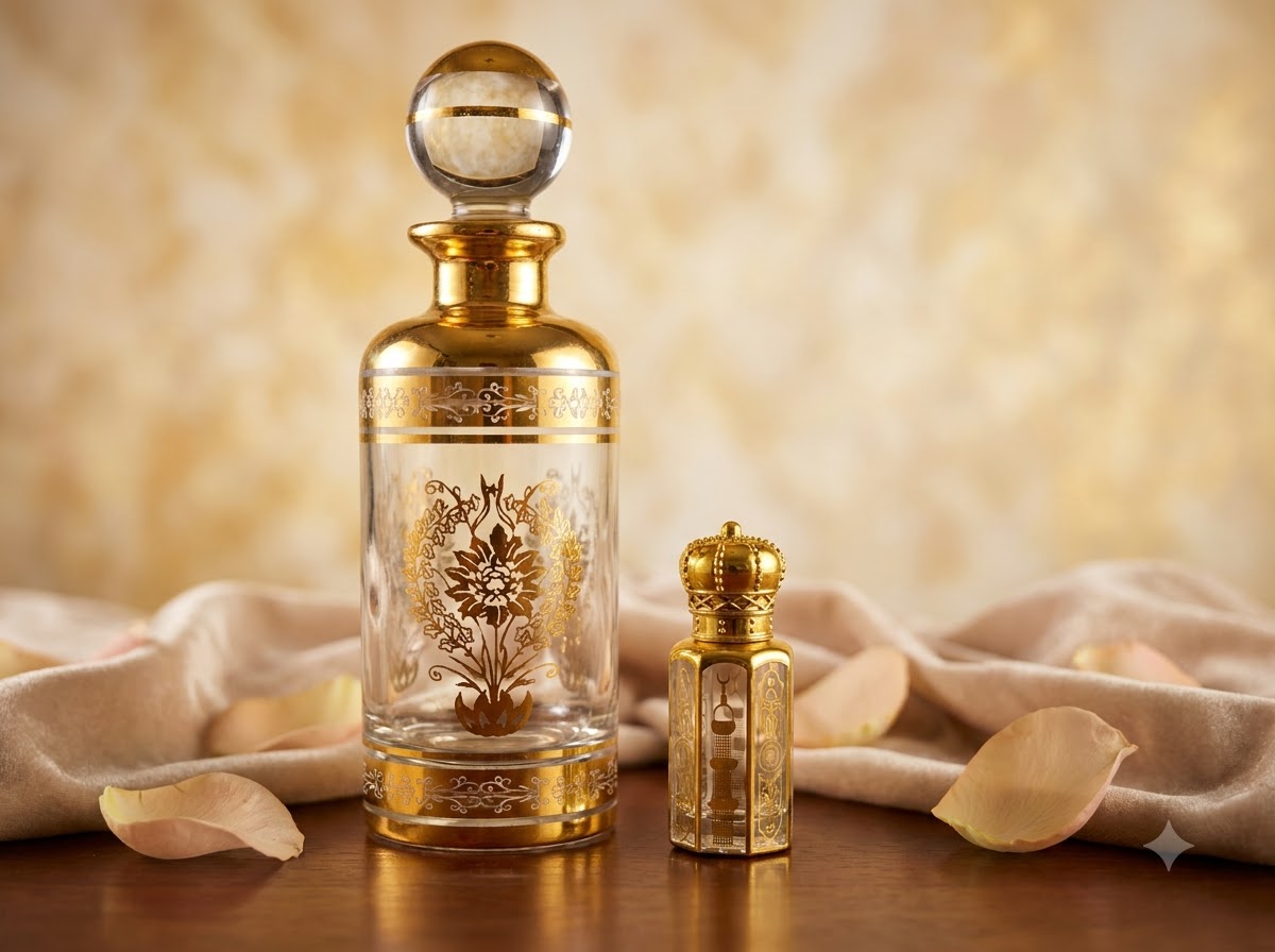 Golden Crown Attar bottle