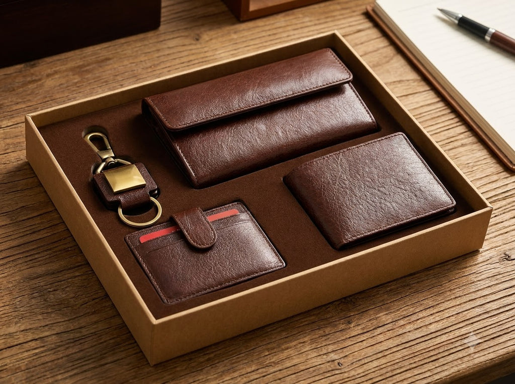 Executive Leather Essentials Gift Set