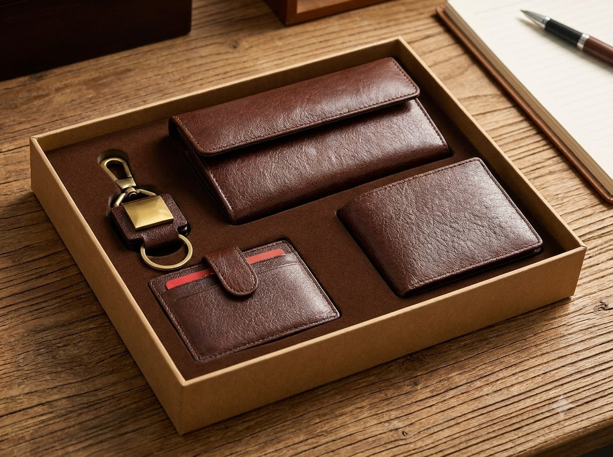 Executive Leather Essentials Gift Set